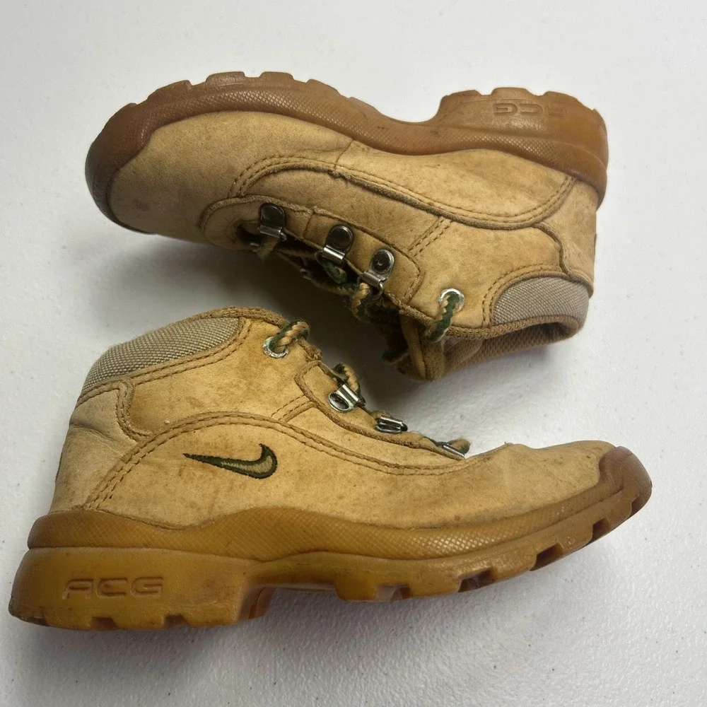 Vtg Nike ACG Rockskipper TD Wheat Tan Toddler Hiking Boots Size 9.5C Rare